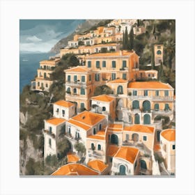 Amalfi Coast Oranges 1 Canvas Print