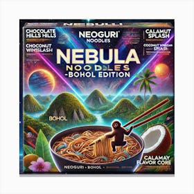 Neoguri Nebula Noodles Bohol Packaging Scifi Canvas Print