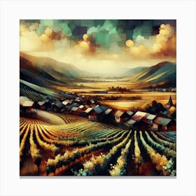 Vineyard Landscape 4 Leinwandbild