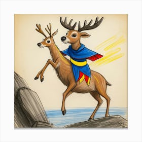 Deer And King Canvas Print