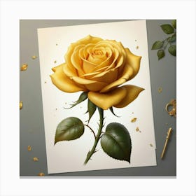 Golden Rose Canvas Print