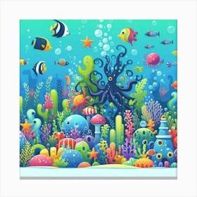 Under The Sea 4 Canvas Print