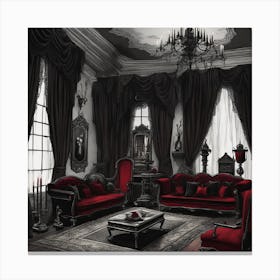 Gothic Living Room Canvas Print