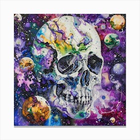 Skull In Space 2 Canvas Print