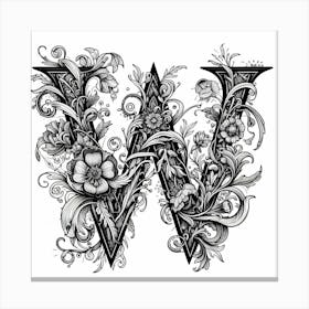 Letter W Canvas Print