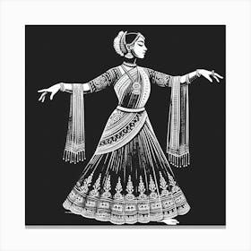 Amazing Paper cutting art works of Elegance dancing pose Canvas Print