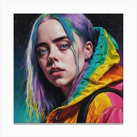 Colourfull girl portrait Canvas Print