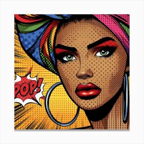 Omolara Pop African Woman Canvas Print