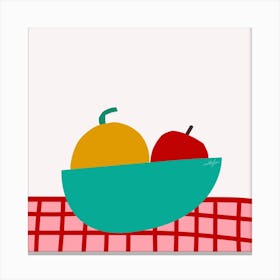 Fruit Bowl 2 Square Canvas Print