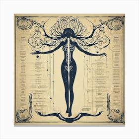 Nouveau Anatomy Series - 8 Canvas Print