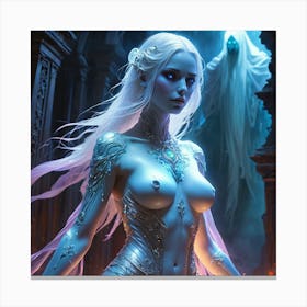 Ghost Glowing Ghost Girl 12 Canvas Print