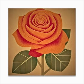 Vignette Rose Canvas Print