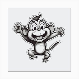 Monkey Happy Canvas Print