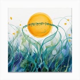 Sun In The Grass 1 Canvas Print