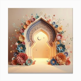 Ramadan Kareem Mubarak Lanterns Canvas Print