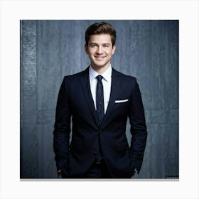 A Young Entrepreneur With A Subtle Shine Of Confidence Glimmering In His Eyes Radiating A Winsome 2 1 Canvas Print