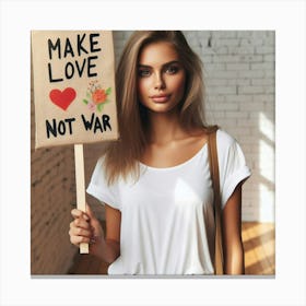 Make Love Not War Canvas Print