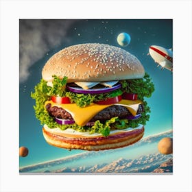Burger Planet Canvas Print