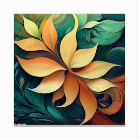 Firefly Abstract Nature Forms Design Organic Shapes Inspired By Leaves, Flowers, Or Water Ripples A (2) 1 Canvas Print