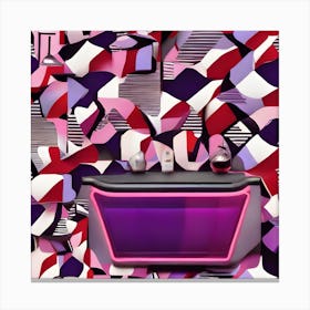 Pink And Purple Wall Art Canvas Print