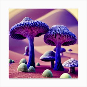 Futuristic Mushrooms Canvas Print