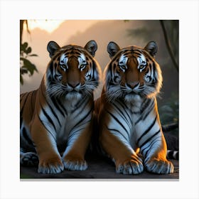 Tiger Couple Canvas Print