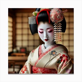 Geisha Stock Videos & Royalty-Free Footage Canvas Print