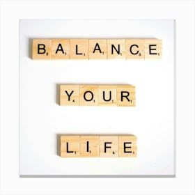 Balance Your Life Canvas Print