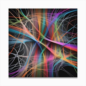 Abstract Background With Colorful Lines 4 Canvas Print