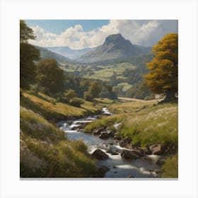 Stream In The Mountains Canvas Print