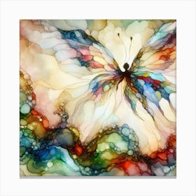 Butterfly Fantasy in Colourful Ink I Canvas Print