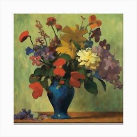A Vase Of Flowers, Paul Gauguin 3 Canvas Print