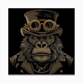 Steampunk Gorilla 1 Canvas Print