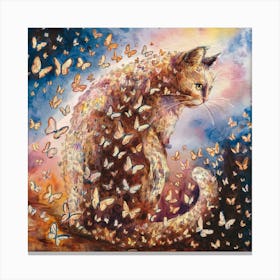 Butterfly Cat 5 Canvas Print