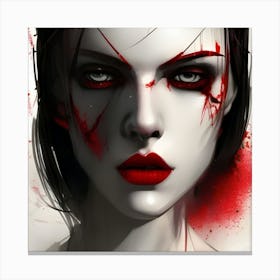 Bloody Girl Canvas Print