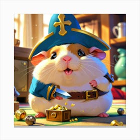 Pirate Hamster Canvas Print