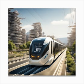 Futuristic Metro Train Canvas Print