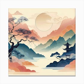 Asian Landscape Painting 21 Canvas Print