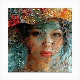 Woman With A Hat Canvas Print