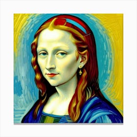 Timeless Beauty Captured in a Young Mona Lisa Canvas Print