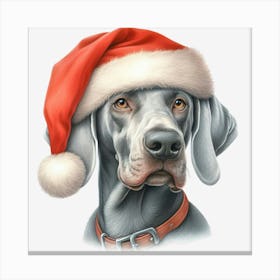 Weimaraner Santa Hat 2 Toile