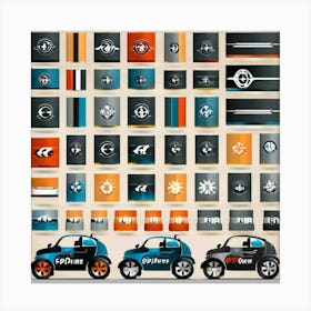 Car Logos Vector Canvas Print