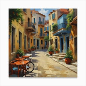 Street in Greece Canvas Print