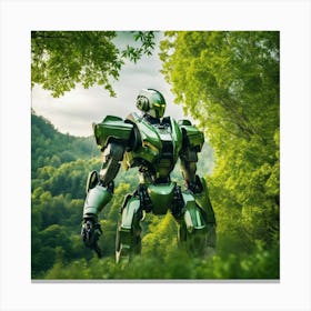 Robot In The Forest 2 Canvas Print