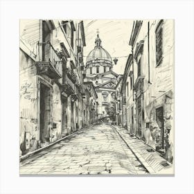 Street In Italy Canvas Print