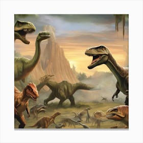 Dinosaurs Canvas Print
