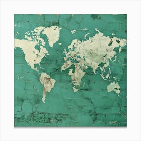 World Map Wall Art Canvas Print