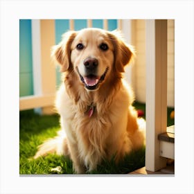 Golden Retriever Dog Canvas Print