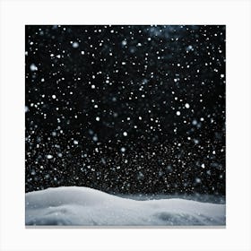 Snow Falling On The Ground Canvas Print