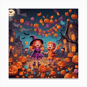 Halloween Pumpkins 1 Canvas Print